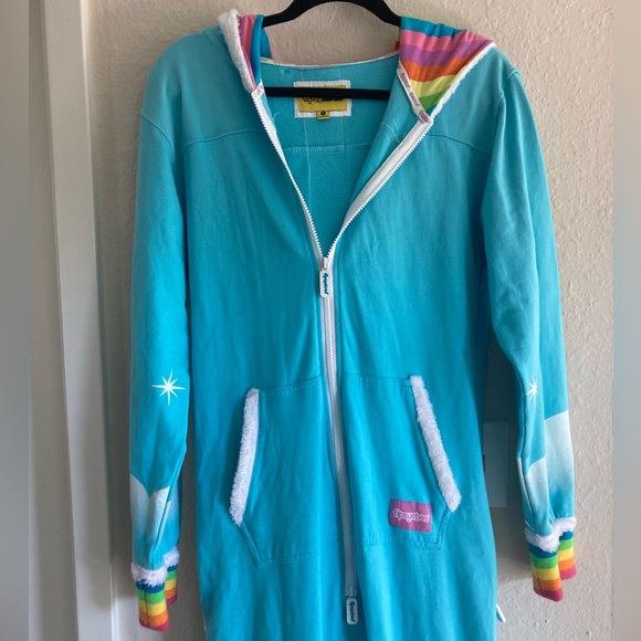 Tipsy Elves Unisex Unicorn Jumpsuit Costume Size Small, With Hoody And Pockets - Picture 4 of 15